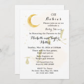 Oh Babies Neutral Twins Baby shower Invitation (Devant / Derrière)