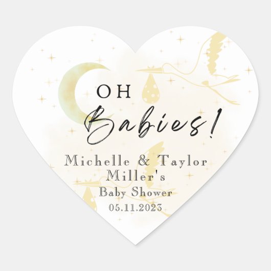 Oh Babies ! Stickers : Charming Stork Twins Neutra (Devant)