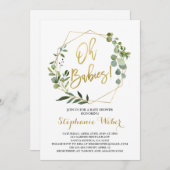 Oh Babies verdure baby shower Invitation (Devant / Derrière)