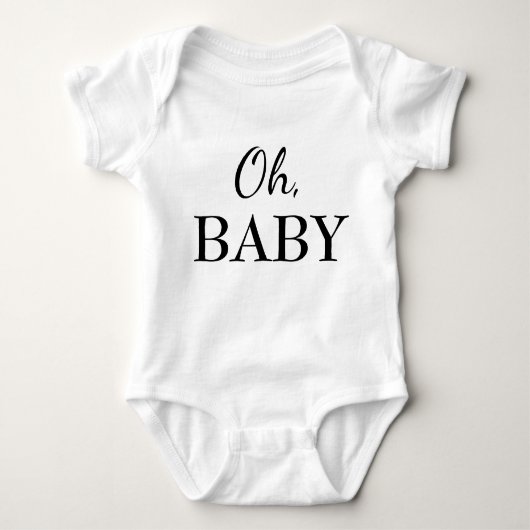 Oh, Baby Aangepaste zwangerschapsaankondiging/onth Romper (Voorkant)