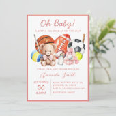 Oh Baby ALL STAR SPORT Baby shower Invitation (Debout devant)