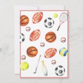 Oh Baby ALL STAR SPORT Baby shower Invitation (Dos)