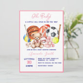 Oh Baby ALL STAR SPORT Baby Shower Invitation (Debout devant)