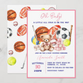Oh Baby ALL STAR SPORT Baby Shower Invitation (Devant / Derrière)