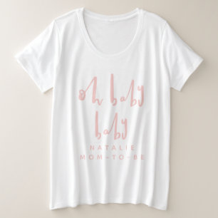 Oh baby baby baby shower feest grote maat t-shirt