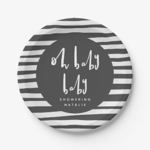 OH baby baby, dubbele baby shower papier borden Papieren Bordje
