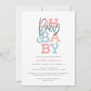 Oh baby baby modern baby shower feest