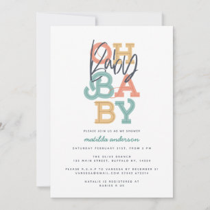 Oh baby baby modern baby shower feest