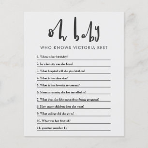 Oh, baby, baby shower feest flikker flyer