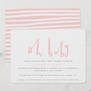 Oh baby, baby shower feestuitnodiging kaart