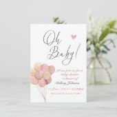 Oh Baby, Baby shower Invitation (Debout devant)