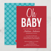 OH BABY. | BABY SHOWER INVITATIONS KAART (Voorkant / Achterkant)