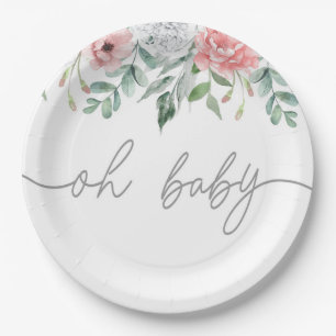 OH BABY, BABY SHOWER PARTY LEVERT SERVETTEN PAPIEREN BORDJE