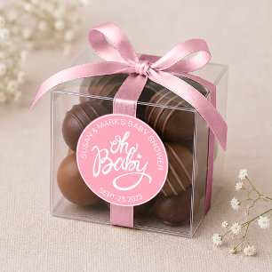Oh Baby Baby Shower Sticker - Baby Meisje