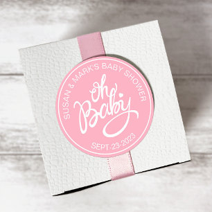Oh Baby Baby shower Sticker - Baby Meisje
