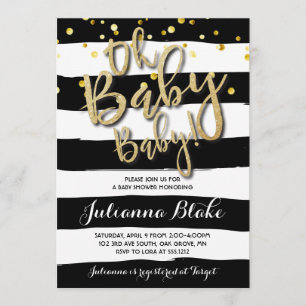 Oh Baby Baby Tweeling Baby Shower Uitnodiging