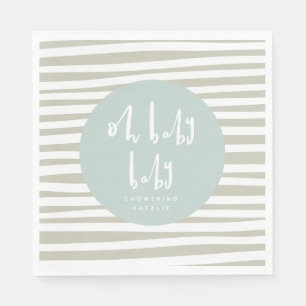 Oh baby baby twin baby shower servetten