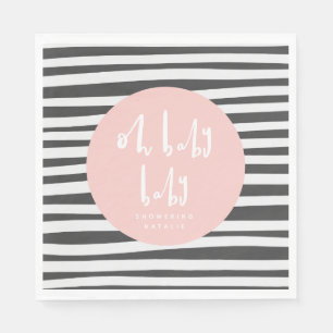 Oh baby baby twin baby shower servetten