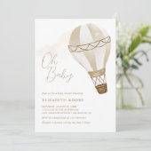Oh Baby Ballon à Air Chaud Neutre | Invitation (Debout devant)