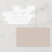 Oh Baby Beige Cloud Baby shower Déchets Carte Raff (Devant / Derrière)