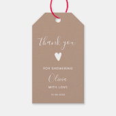 Oh Baby Beige Dank u Cadeaulabel (Voorkant)