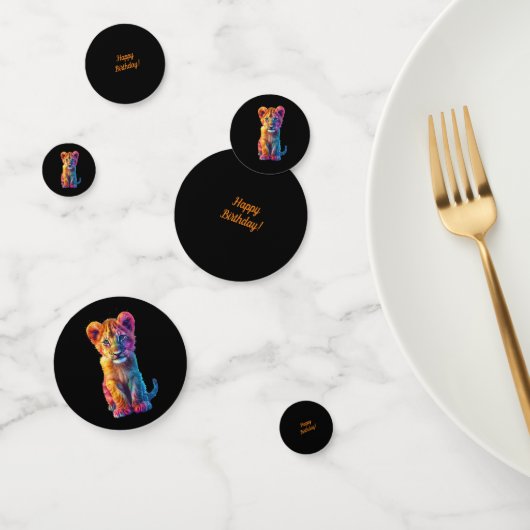 Oh Baby Big Cat Cub Confetti (Groep)