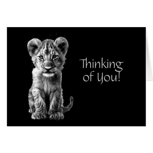 Oh Baby Big Cat Cub Grey Salutation personnalisée (Devant horizontal)