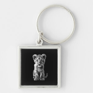 Oh Baby Big Cat Cub Grey Sleutelhanger
