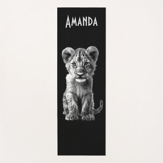 Oh Baby Big Cat Cub Persoonlijk Yogamat (Voorkant)