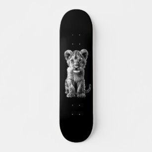 Oh Baby Big Cat Cub Zwart Skateboard
