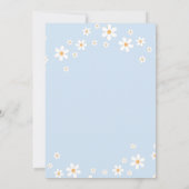 Oh Baby! Bleekblauwe baby shower met madeliefjes Kaart (Achterkant)