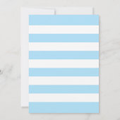 Oh Baby Blue en Gold Baby shower Uitnodiging (Achterkant)