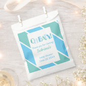 Oh Baby Blue Modern Baby shower Favorietentas Bedankzakje (Geknipt)