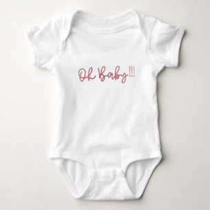 Oh Baby Blush Pink Folie modern Funky Fun Baby Romper