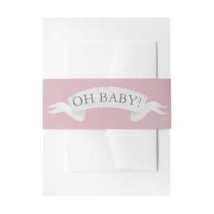 "Oh baby!" Blush PinkTwinkle Little Star Uitnodigingen Wikkel