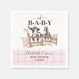 Oh Baby boerderijdieren Barnyard Baby shower Servet
