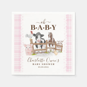 Oh Baby boerderijdieren Barnyard Baby shower Servet