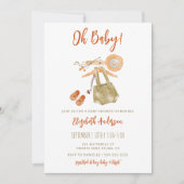 Oh Baby Boho Baby shower Invitation (Devant)
