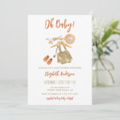Oh Baby Boho Baby shower Invitation (Debout devant)