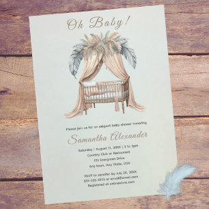 Oh Baby boho baby shower Kaart