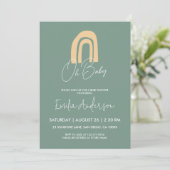 Oh Baby, Boho Baby shower Uitnodiging (Staand voorkant)