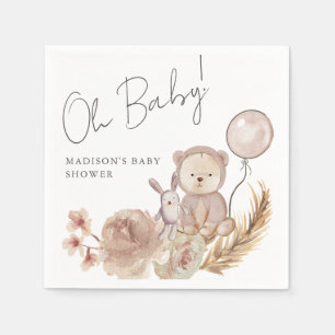 Oh Baby Boho Botanisch met Sweet Beer Baby shower Servet