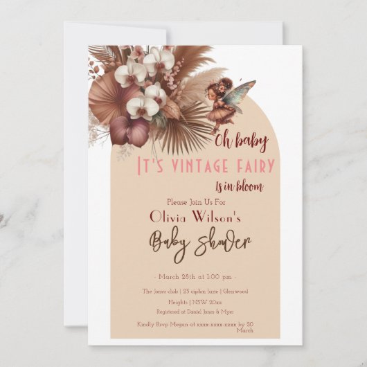 Oh baby  boho fee is in bloei kaart (Voorkant)