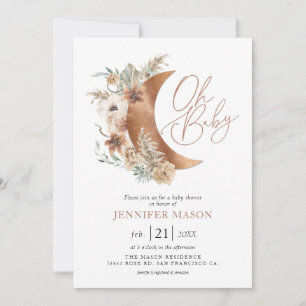 Oh Baby Boho Genre Neutre Baby shower Invitation