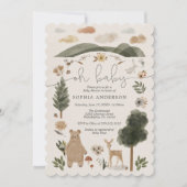 Oh Baby Boho Woodland Baby shower carte d'invitati (Devant)