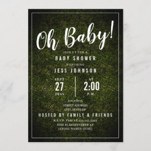 Oh Baby Boxwood Greenery Baby shower Kaart