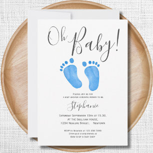 Oh Baby Boy Baby shower Uitnodiging
