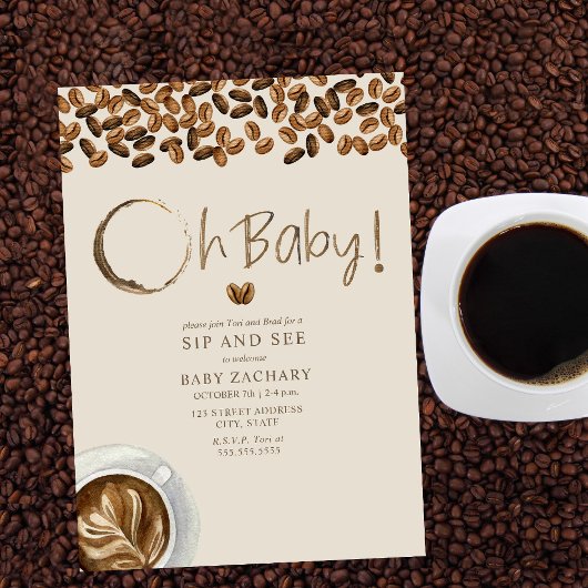 Oh Baby Boy Café Sip Et Voir Invitation