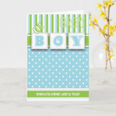 Oh! Baby Boy Félicitations Carte de voeux (Fleur jaune)