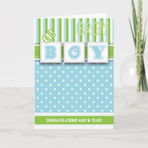 Oh! Baby Boy Gefeliciteerd Wenskaart Kaart